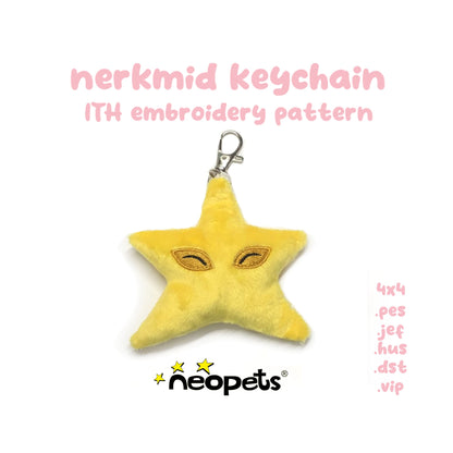 Neopets Nerkmid ITH Plush Embroidery Machine Pattern 4x4 Digital Download