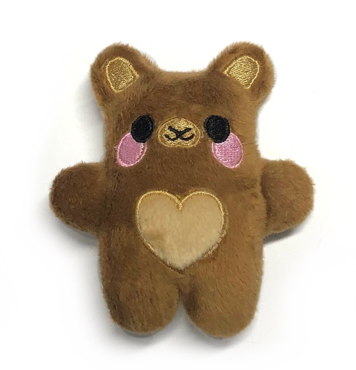 Kawaii Teddy Bear ITH Embroidery Plush Pattern Keychain 4x4 Embroidery Machine Pattern Cute Kidcore