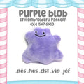 Purple Blob Monster Kawaii ITH Embroidery Pattern Tiny Plush Cute Fluffy Pastel 4x4 5x7 6x10