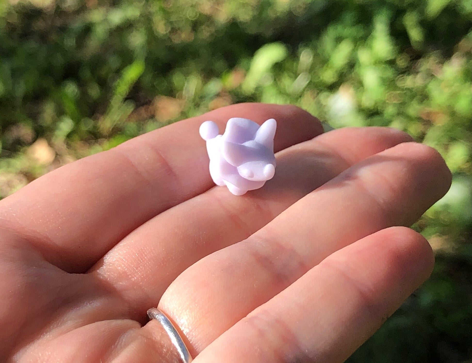 Tiny Funceratops Miniature Dollhouse Toy Resin 3D Printed Kawaii Figurine Micro Mini