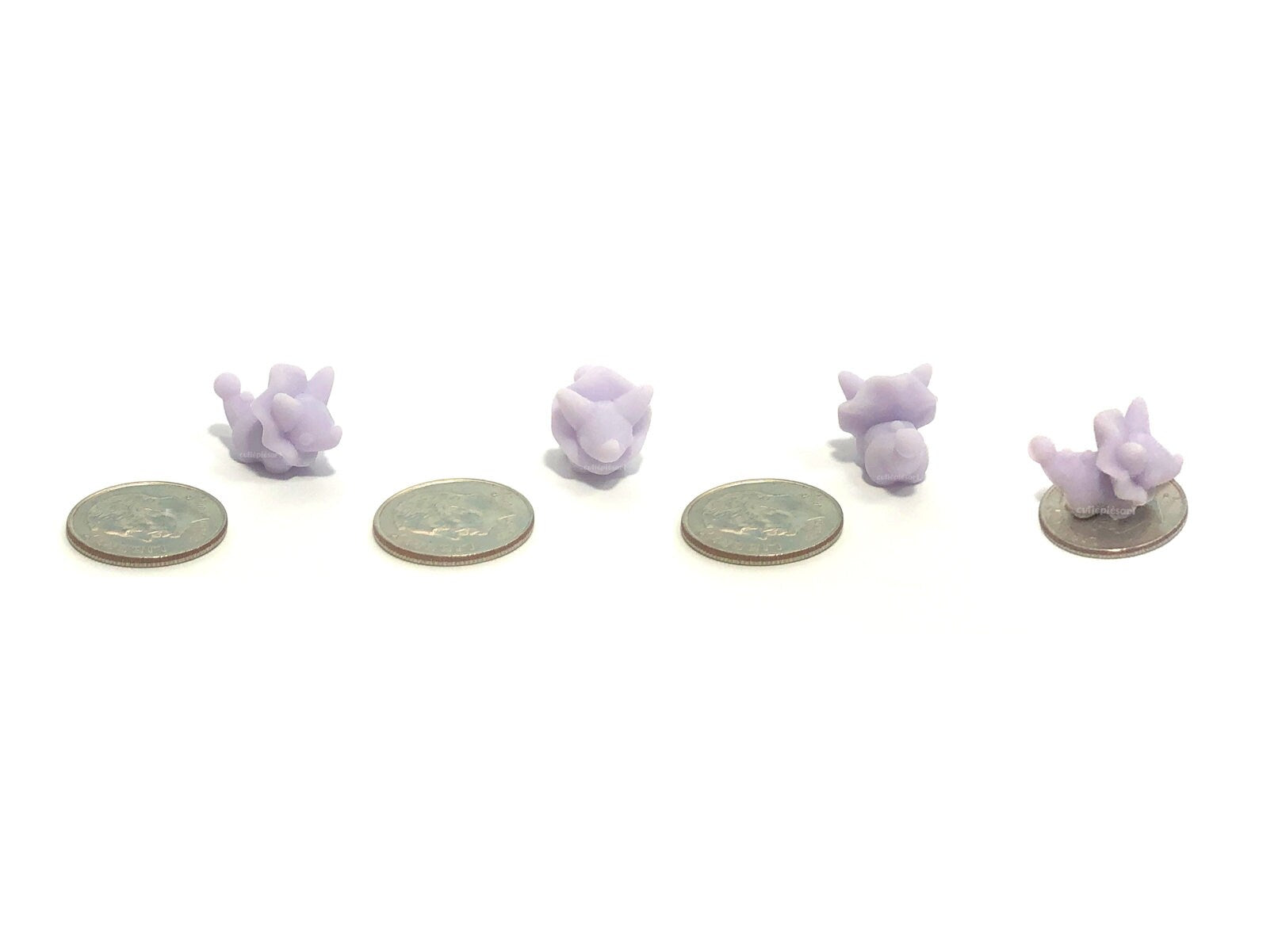 Tiny Funceratops Miniature Dollhouse Toy Resin 3D Printed Kawaii Figurine Micro Mini