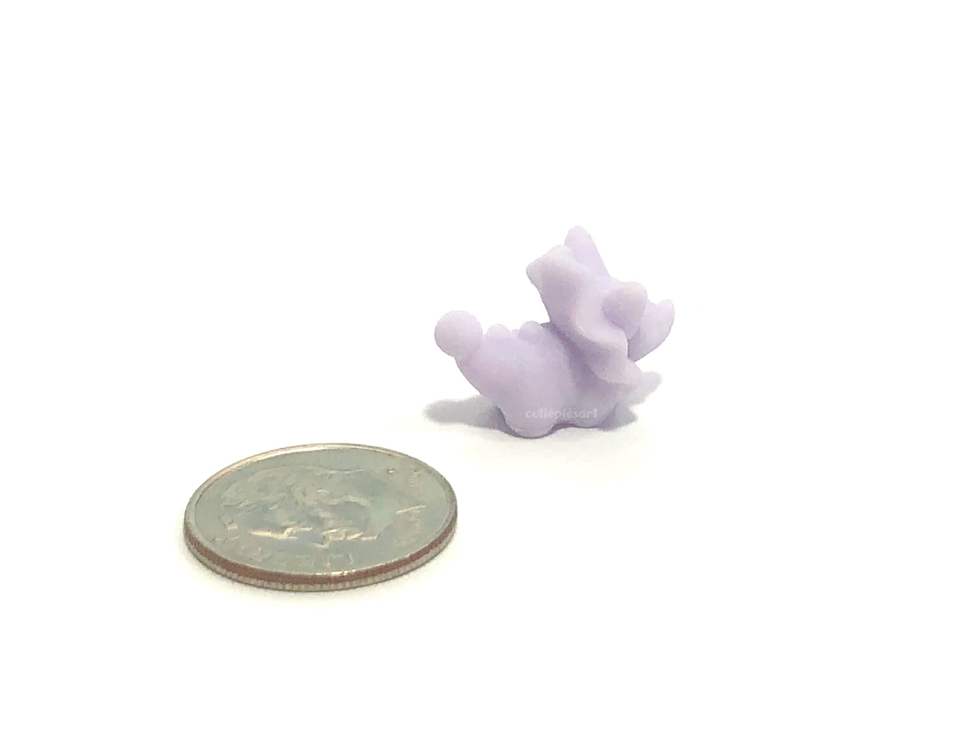 Tiny Funceratops Miniature Dollhouse Toy Resin 3D Printed Kawaii Figurine Micro Mini