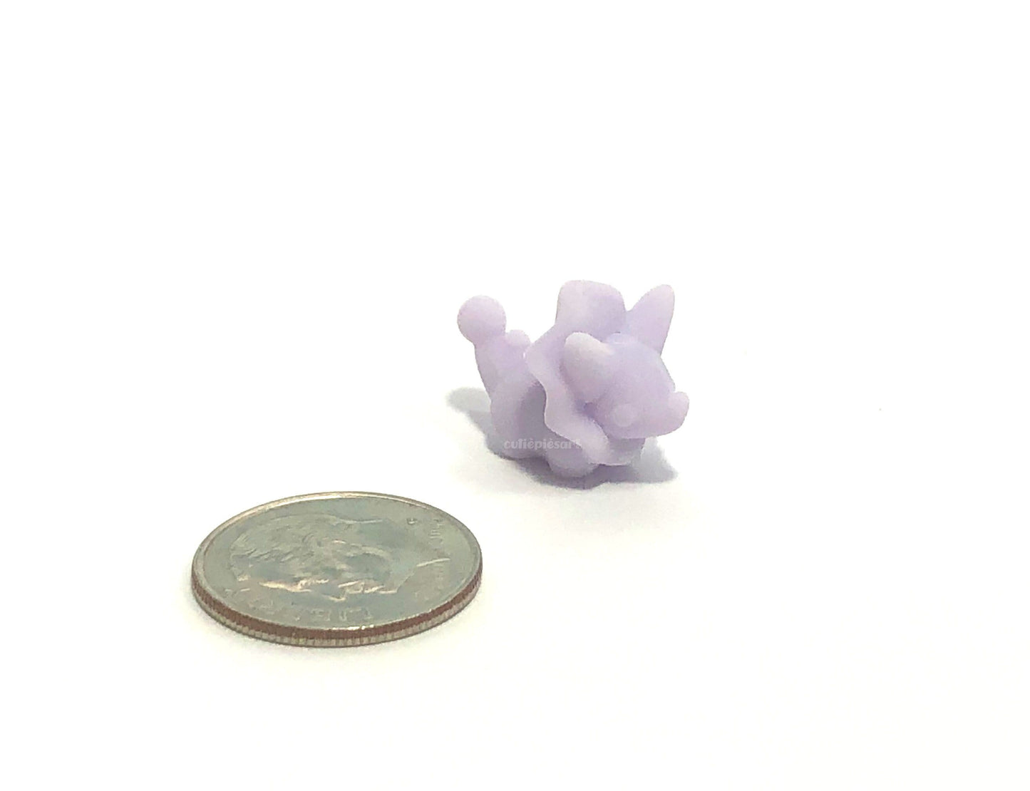 Tiny Funceratops Miniature Dollhouse Toy Resin 3D Printed Kawaii Figurine Micro Mini