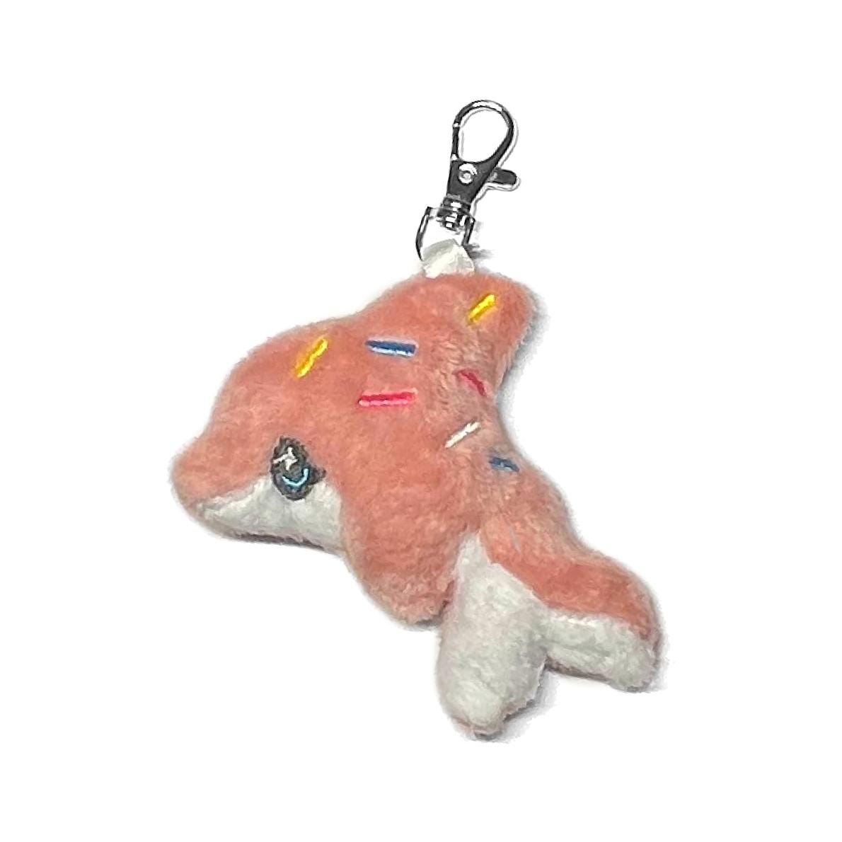 Sprinkle Dolphin Embroidery Machine Keychain Pattern Kawaii Plush (4x4 5x7) (Digital Download)
