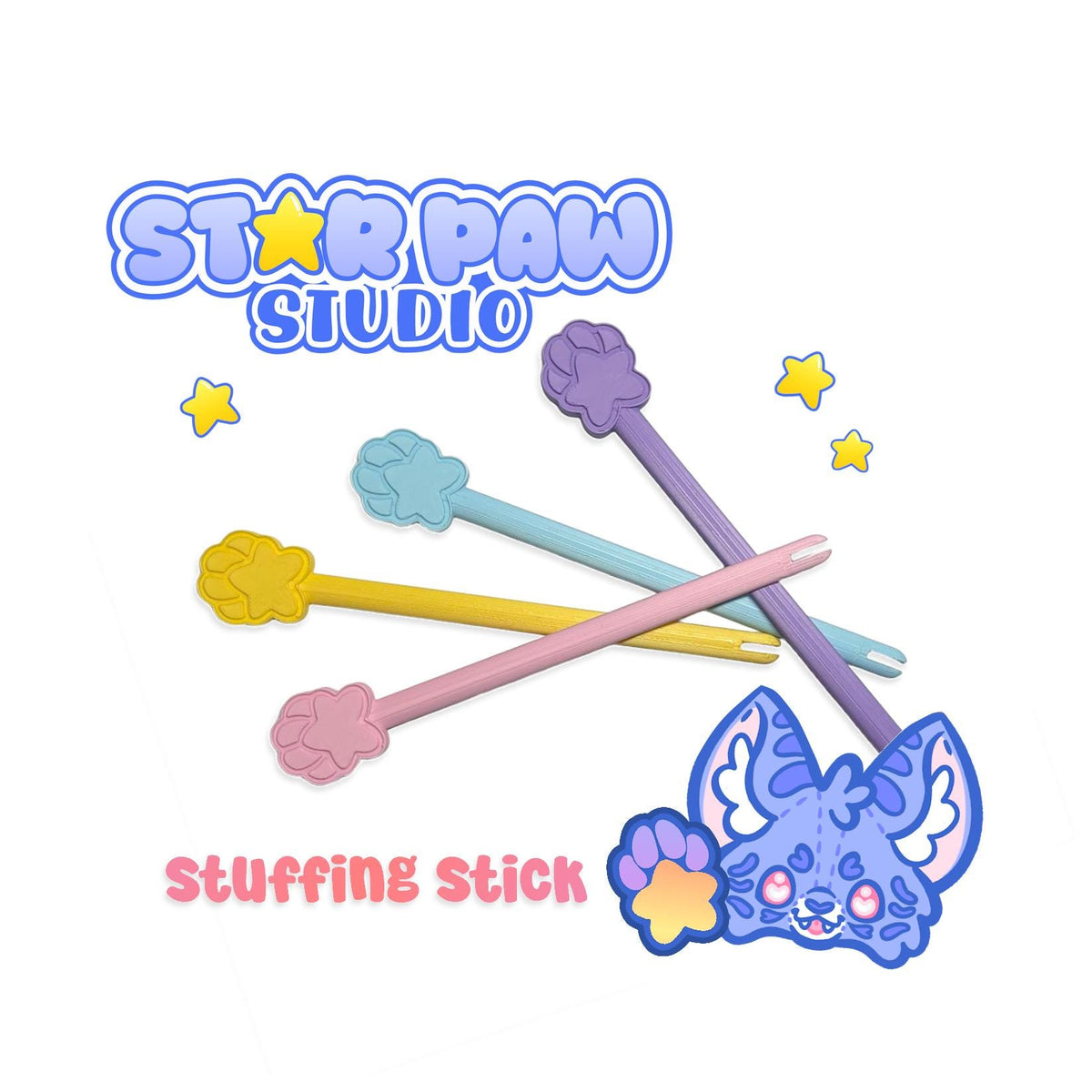 Star Paw Stuffing Stick Handheld Sewing Tool Plushie Making Stuffed Animal Supply