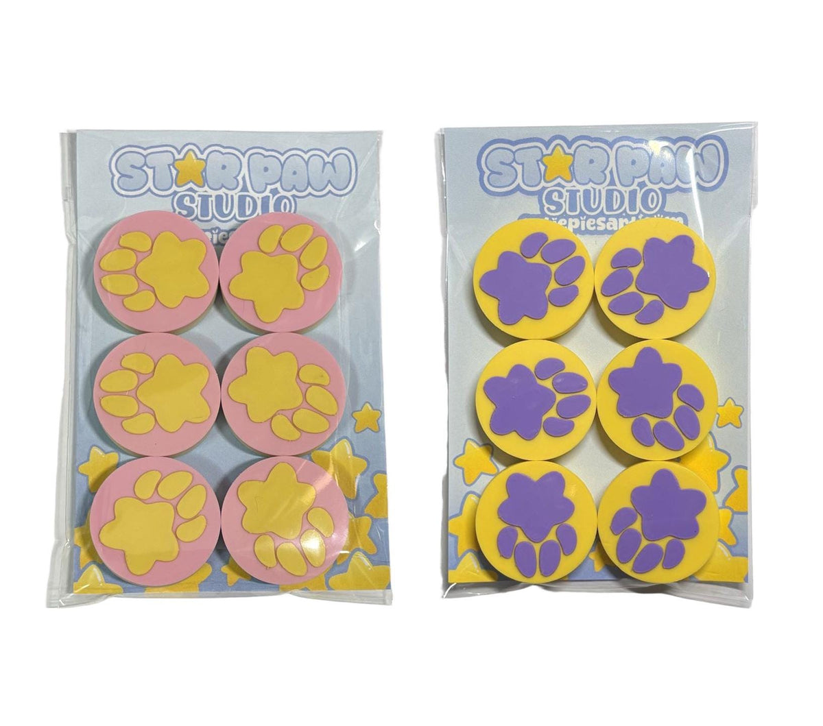 Pattern Weights Star Paw Pad Toe Beans Light 6 Pack