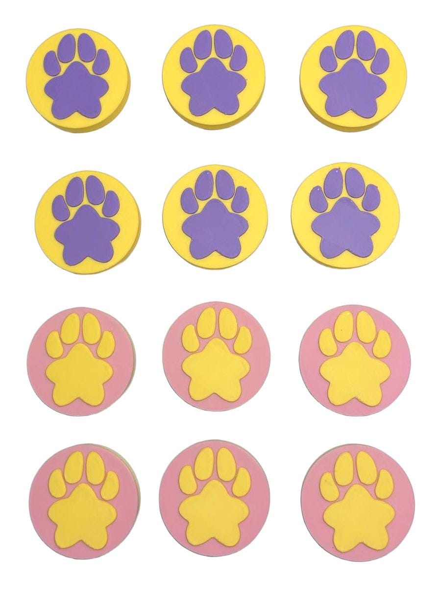 Pattern Weights Star Paw Pad Toe Beans Light 6 Pack