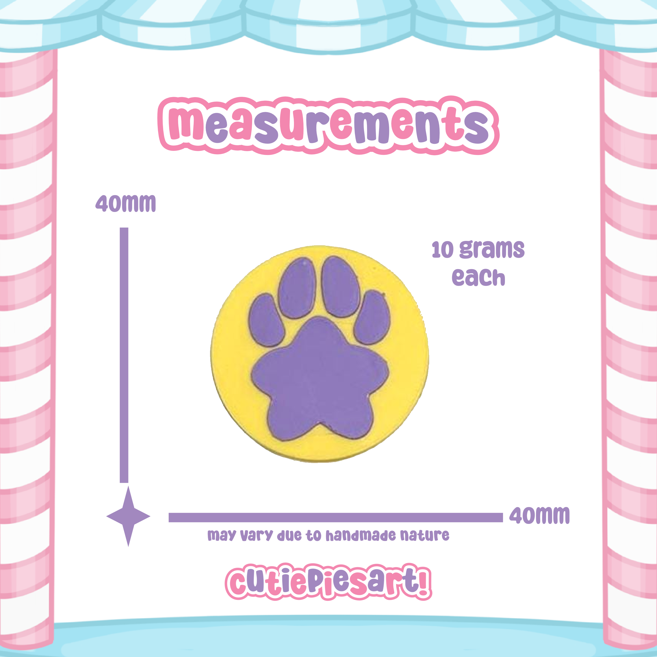 Pattern Weights Star Paw Pad Toe Beans Light 6 Pack