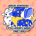 Griffin Art Base P2U - Nostalgic Y2K Virtual Pet Furry Lineart