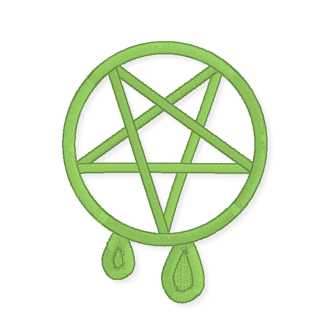 Slime Pentagram Embroidery Pattern 4x4 Embroidery Design