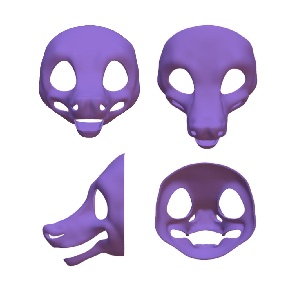Opossum Cutie Fursuit Head 003 STL Files 3D Print Mask Base Open Mouth Possum Marsupial Doll (Digital Download)