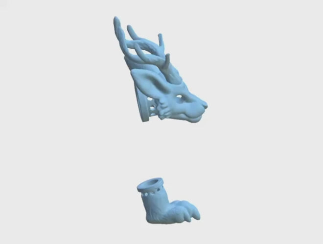 Tiger Dragon Art Doll Resin STL Files 3D Print Figurine