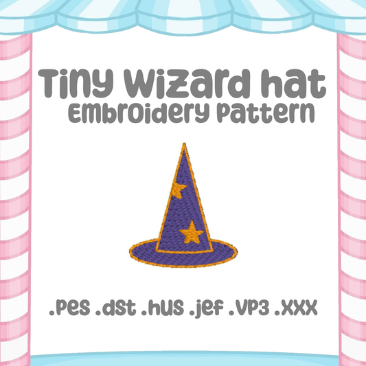 TINY WIZARD HAT Embroidery Pattern 1"