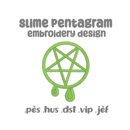 Slime Pentagram Embroidery Pattern 4x4 Embroidery Machine Design Pattern