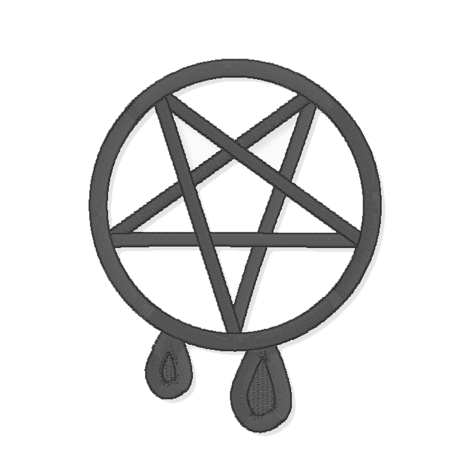 Slime Pentagram Embroidery Pattern 4x4 Embroidery Design