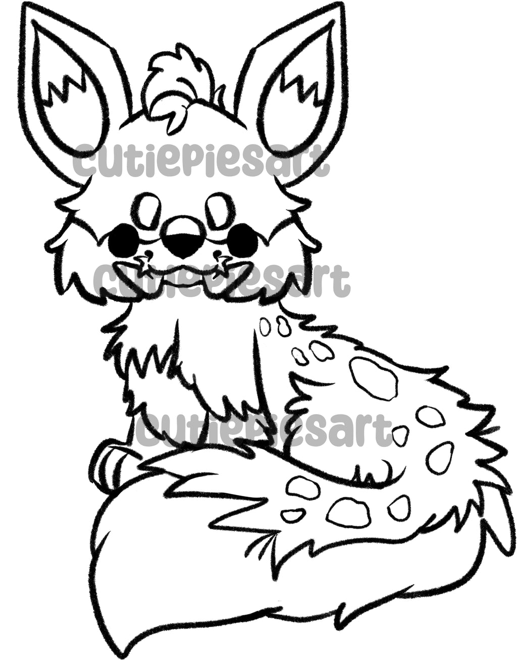Wild Wolf Art Base P2U - Nostalgic Y2K Virtual Pet Furry Art