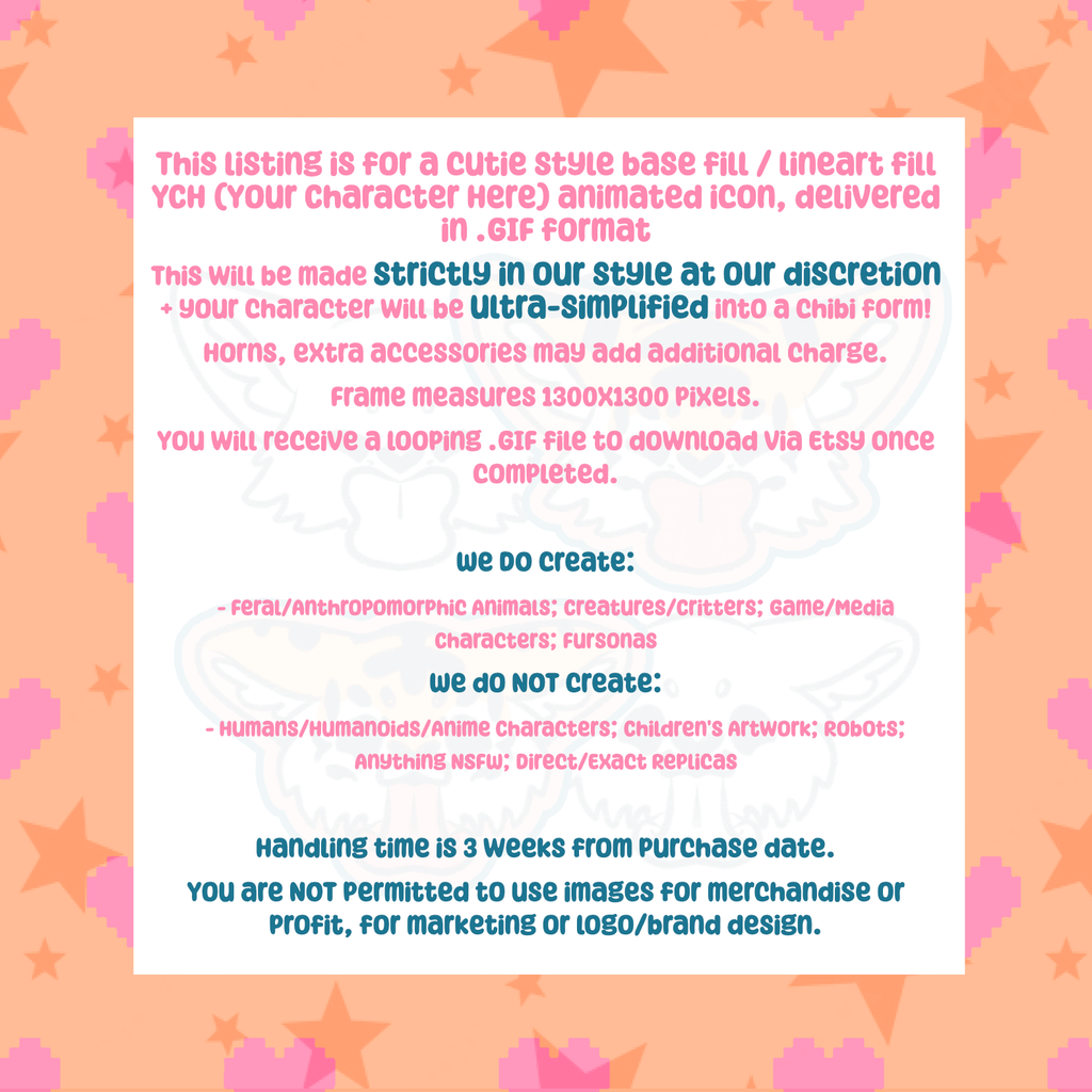 YCH Custom Furry Lick Icon GIF Fursona Character Pet Kawaii Art Feline Canine Vulpine
