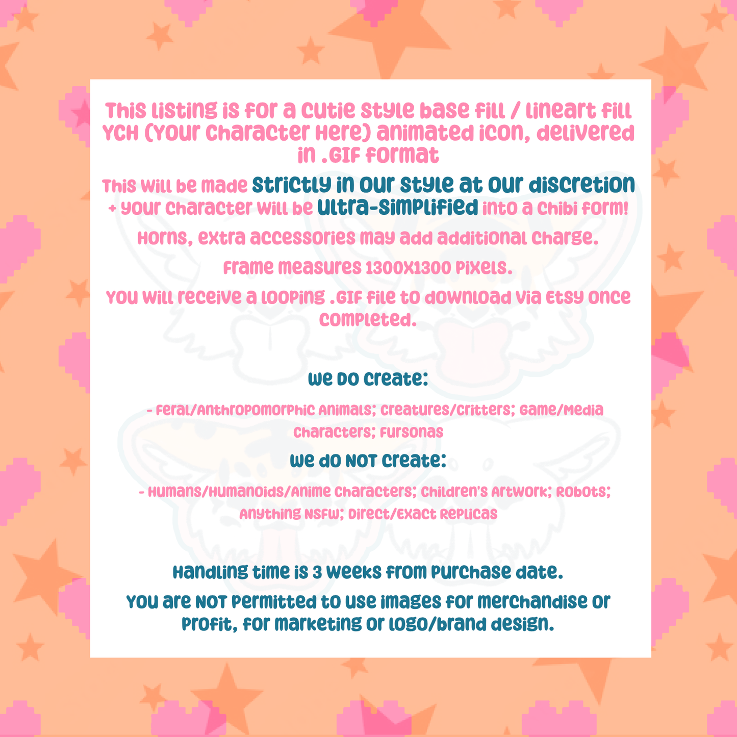 YCH Custom Furry Lick Icon GIF Fursona Character Pet Kawaii Art Feline Canine Vulpine