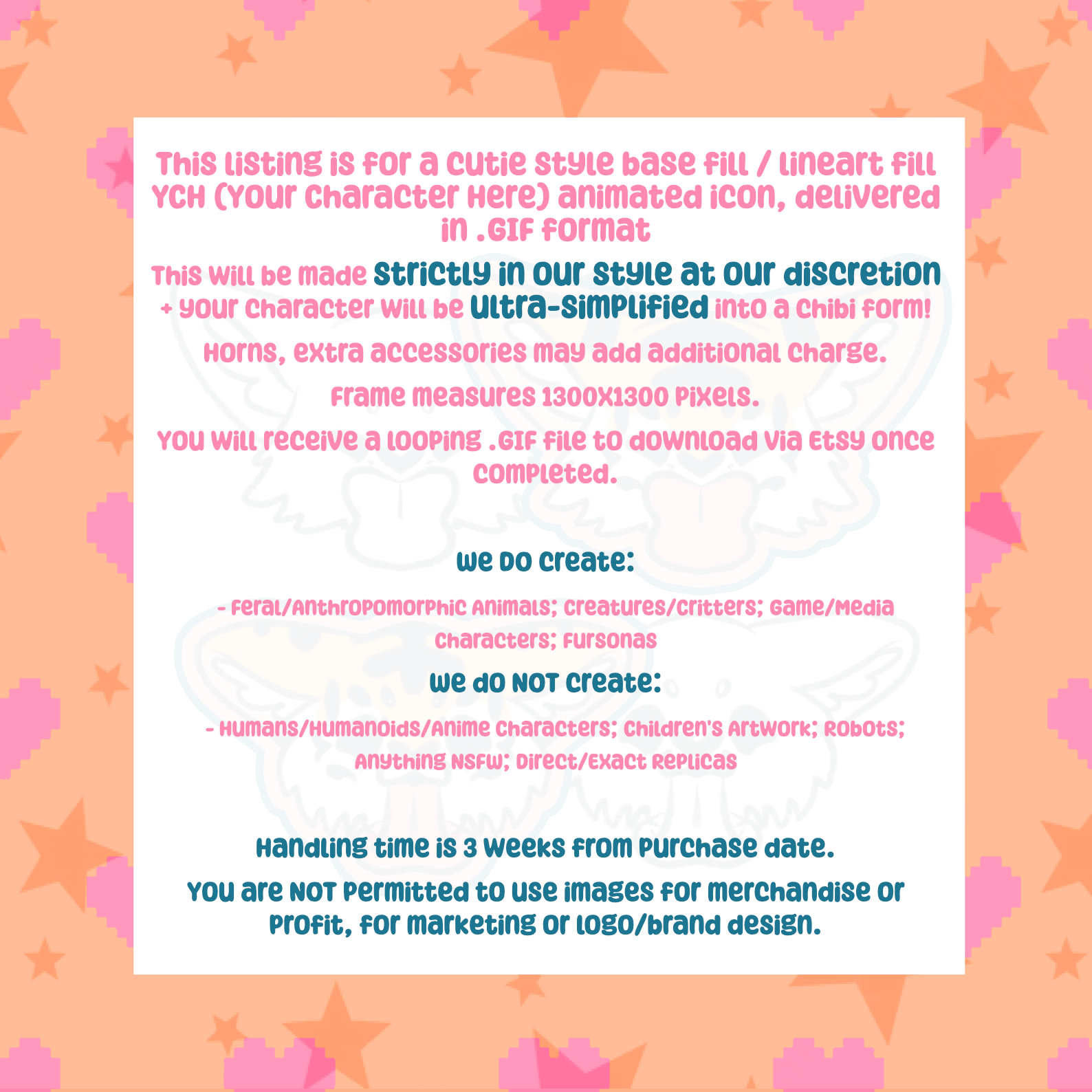 YCH Custom Furry Lick Icon GIF Fursona Character Pet Kawaii Art Feline Canine Vulpine